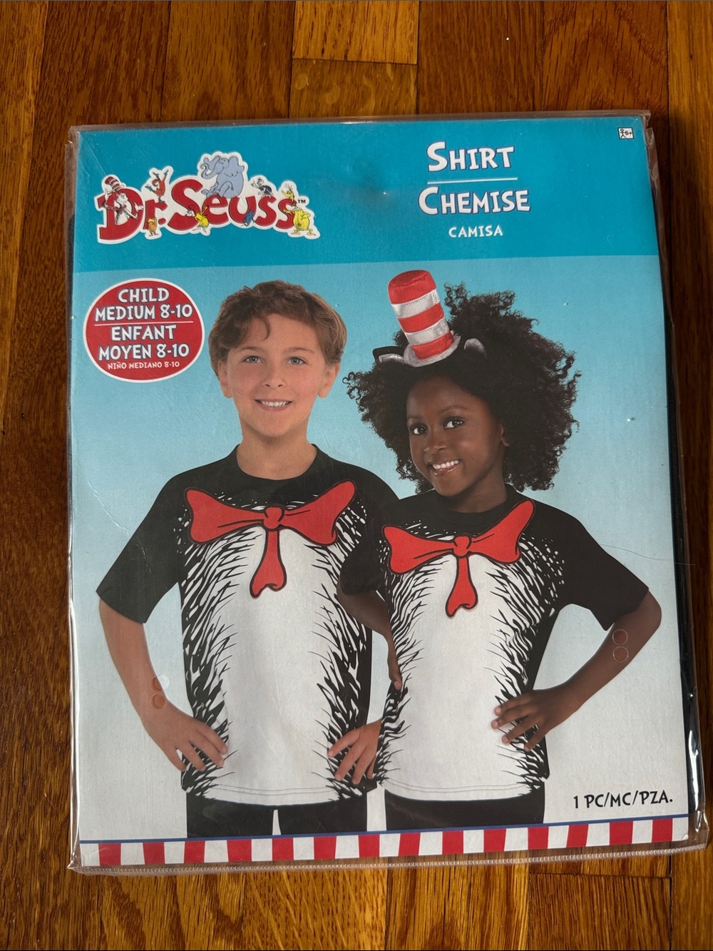 Dr. Seuss Black, White & Red Cat in the Hat T-Shirt Costume